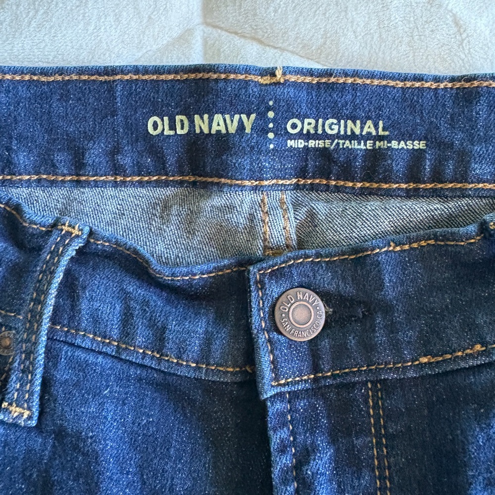 Old Navy Dark Blue Mid-Rise Jeans